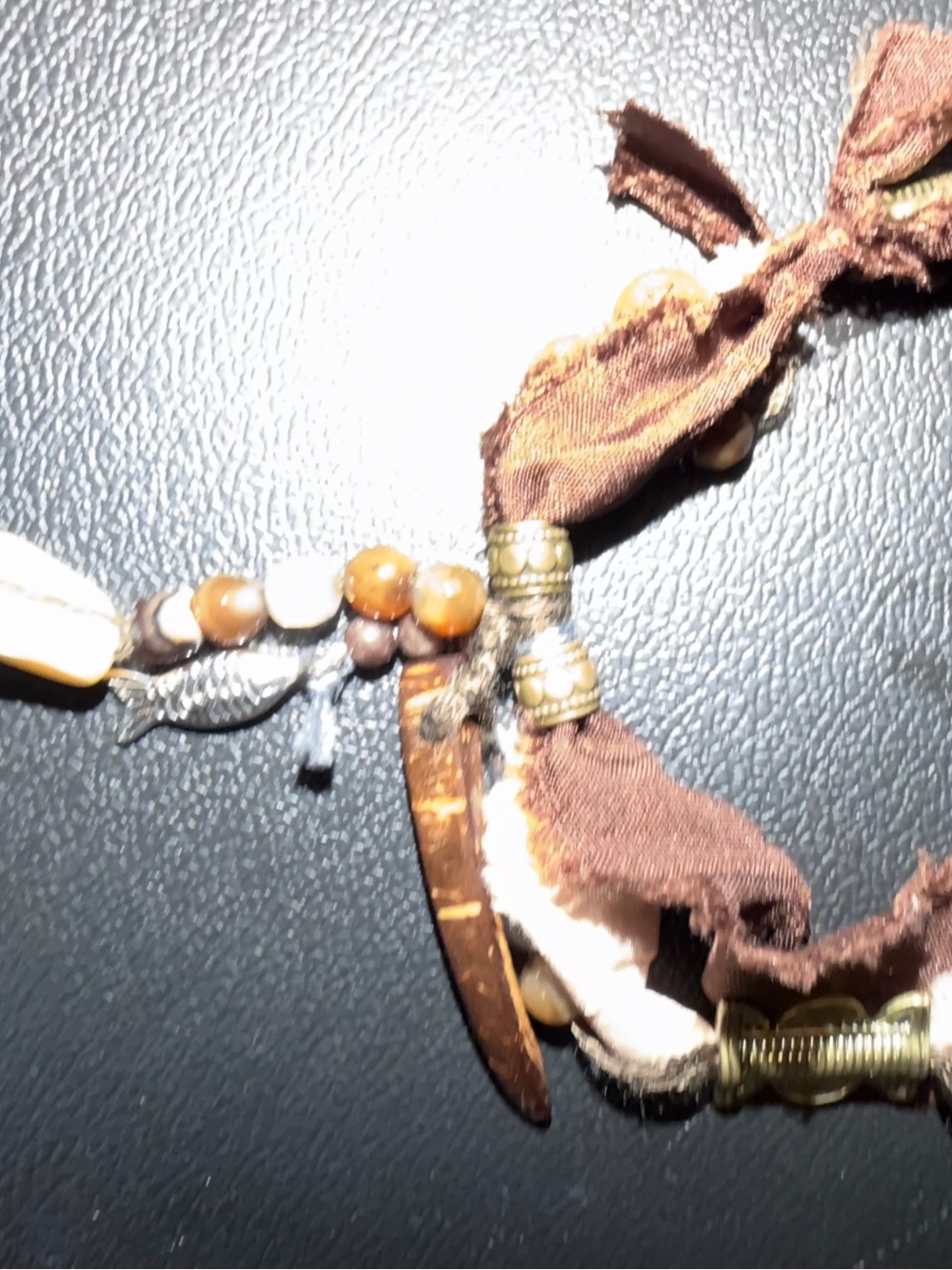 Free People Brown and Blush Boho Beaded Necklace - Picture 5 of 5